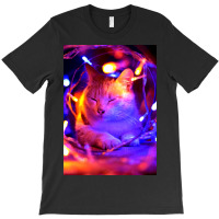 Cat Lightning Poster Art Poster Humor T-shirt | Artistshot