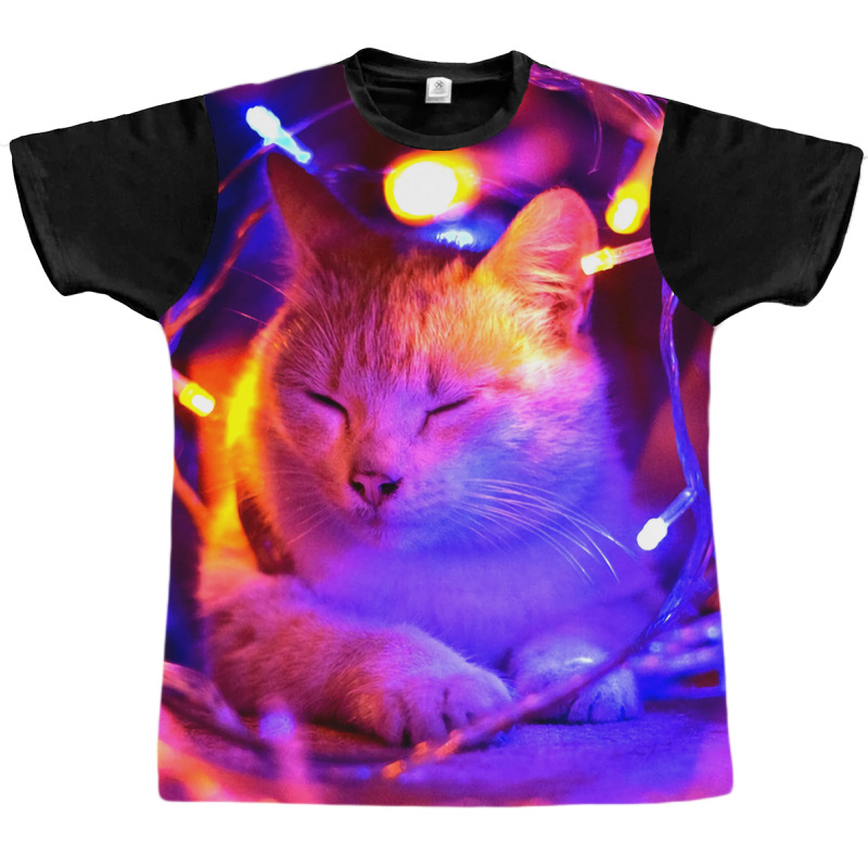 Cat Lightning Poster Art Poster Humor Graphic T-shirt | Artistshot