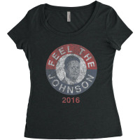 Feel The Johnson 2016 Vintage Women's Triblend Scoop T-shirt | Artistshot