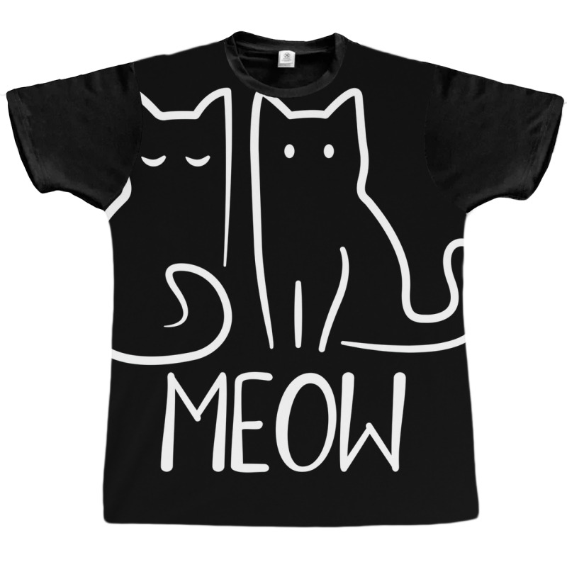 Funny Meh Cat Cat Pate Meow Poster Girl Graphic T-shirt by nduettstruiki | Artistshot