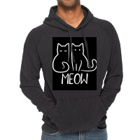 Funny Meh Cat Cat Pate Meow Poster Girl Vintage Hoodie | Artistshot