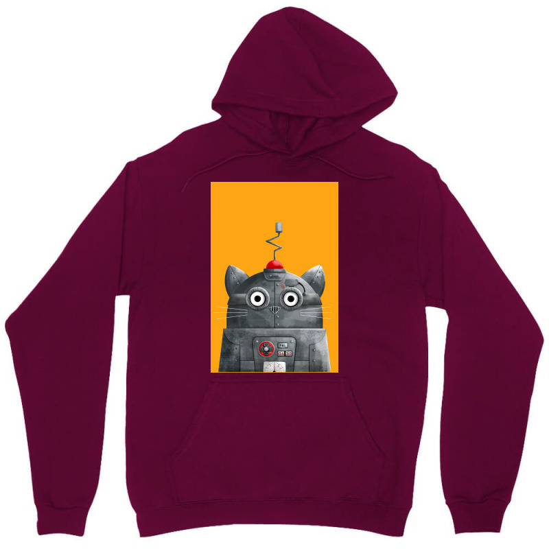 Cat Robot Cat Poster Unisex Hoodie by globossterkyc | Artistshot