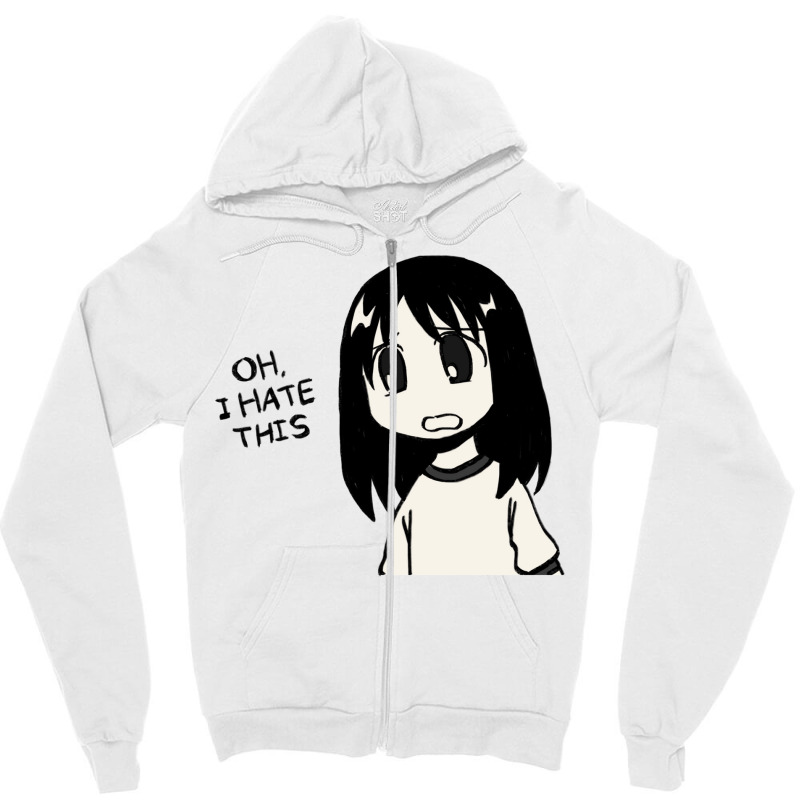 I Draw Oh I Hate This Osaka Manga Panel  Funny Azumanga Daioh Meme Zipper Hoodie | Artistshot