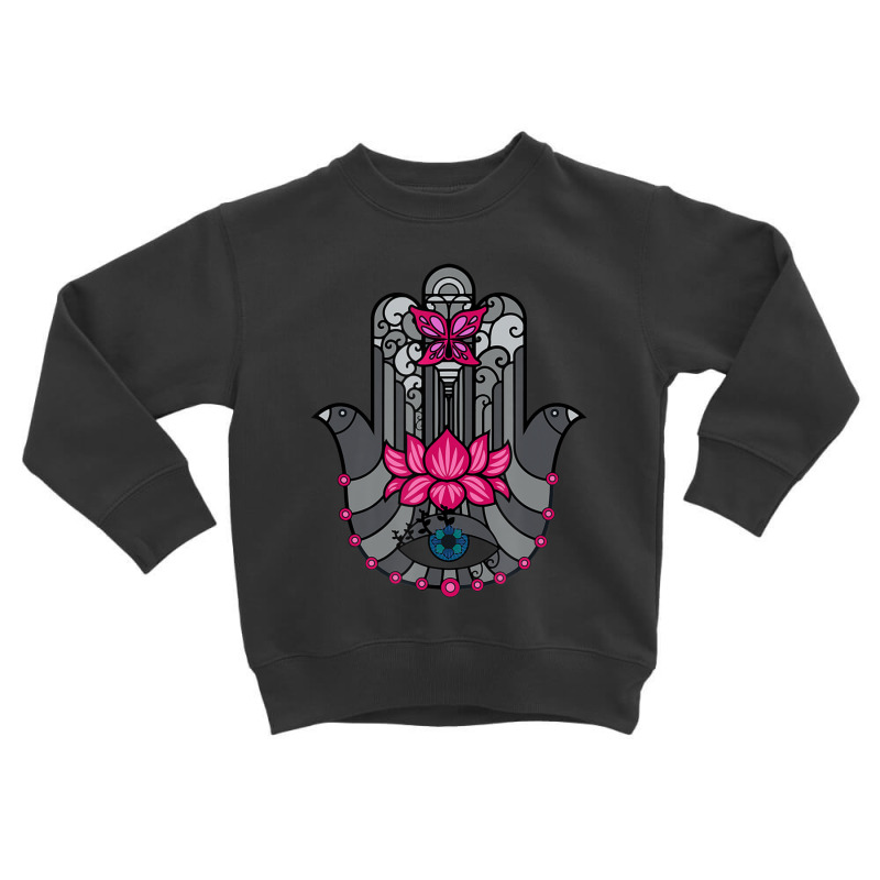 Trending Hamsa Hand Of Fatima, Good Luck Eye Spiritual Toddler Sweatshirt by Sierra Dennis | Artistshot