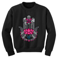 Trending Hamsa Hand Of Fatima, Good Luck Eye Spiritual Youth Sweatshirt | Artistshot