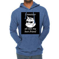 I Consider All Cats My Best Friend Poster 70s Lightweight Hoodie | Artistshot