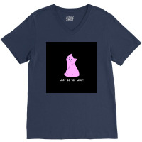 Cat Serious Looking Kitten Pink Deferent Cute Poster Retro (1) V-neck Tee | Artistshot