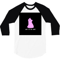 Cat Serious Looking Kitten Pink Deferent Cute Poster Retro (1) 3/4 Sleeve Shirt | Artistshot