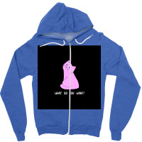 Cat Serious Looking Kitten Pink Deferent Cute Poster Retro (1) Zipper Hoodie | Artistshot