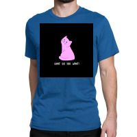 Cat Serious Looking Kitten Pink Deferent Cute Poster Retro (1) Classic T-shirt | Artistshot