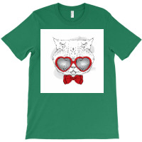 Cat Tie Glasses Poster Hippie T-shirt | Artistshot