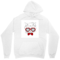 Cat Tie Glasses Poster Hippie Unisex Hoodie | Artistshot