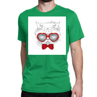 Cat Tie Glasses Poster Hippie Classic T-shirt | Artistshot