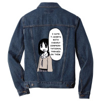 I Draw That Panel Of Osaka Saying She Doesn't Like Rude Shirts   Azuma Men Denim Jacket | Artistshot