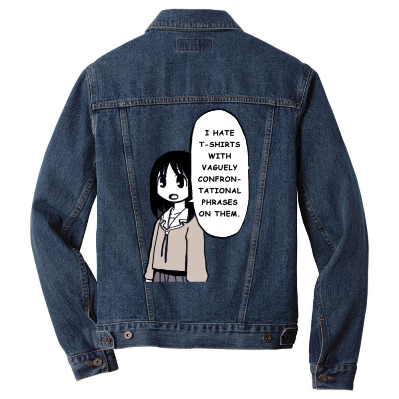 I Draw That Panel Of Osaka Saying She Doesn't Like Rude Shirts   Azuma Men Denim Jacket | Artistshot