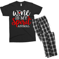 Wine Is My Spirit Animal Quote Men's T-shirt Pajama Set | Artistshot