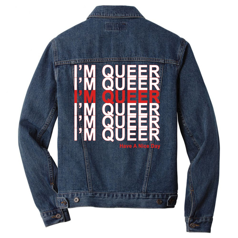 I'm Queer Men Denim Jacket | Artistshot