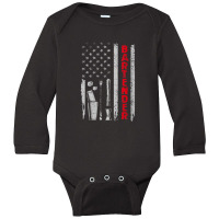 Womens Bartender Bar Working American Usa Flag Patriotic Men Women V-n Long Sleeve Baby Bodysuit | Artistshot