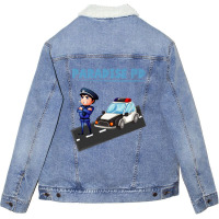 Paradise Pd Funny  Paradisepd  11 Unisex Sherpa-lined Denim Jacket | Artistshot