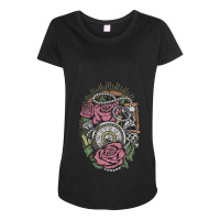 Precious Time Illustration Maternity Scoop Neck T-shirt | Artistshot