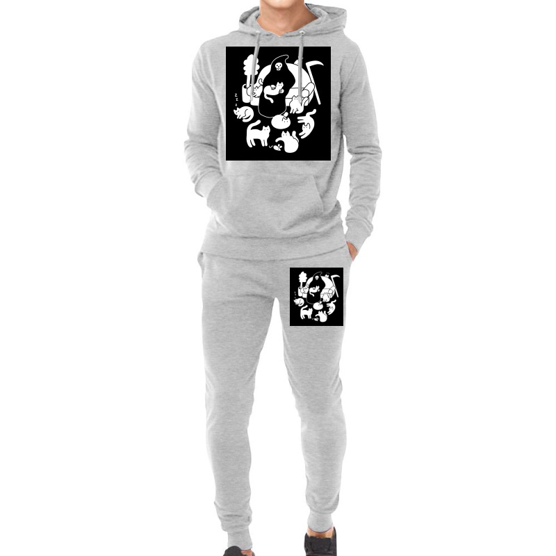 Death And His Cats Poster Nostalgia Hoodie & Jogger Set | Artistshot