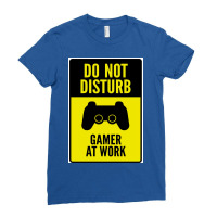 Gamer At Work Poster Music Ladies Fitted T-shirt | Artistshot