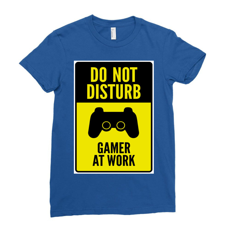 Gamer At Work Poster Music Ladies Fitted T-Shirt by ngansisaily0 | Artistshot