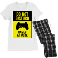 Gamer At Work Poster Music Women's Pajamas Set | Artistshot