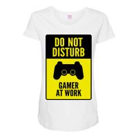 Gamer At Work Poster Music Maternity Scoop Neck T-shirt | Artistshot