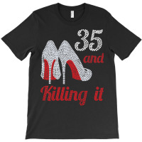 Womens 35 Year Old High Heel Rhinestone 1987 35th Birthday Lady Premiu T-shirt | Artistshot