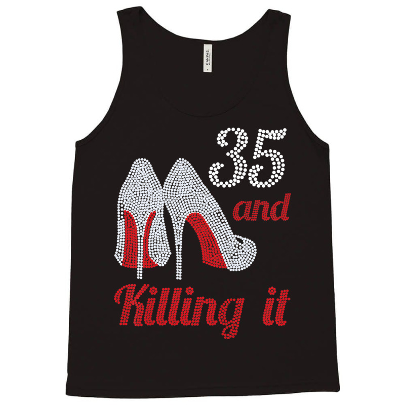 Womens 35 Year Old High Heel Rhinestone 1987 35th Birthday Lady Premiu Tank Top by hamlerf | Artistshot