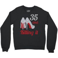 Womens 35 Year Old High Heel Rhinestone 1987 35th Birthday Lady Premiu Crewneck Sweatshirt | Artistshot