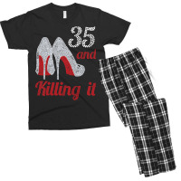 Womens 35 Year Old High Heel Rhinestone 1987 35th Birthday Lady Premiu Men's T-shirt Pajama Set | Artistshot