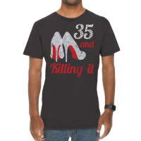 Womens 35 Year Old High Heel Rhinestone 1987 35th Birthday Lady Premiu Vintage T-shirt | Artistshot