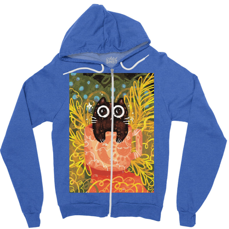 I Fit I Sit Poster Blue Zipper Hoodie | Artistshot