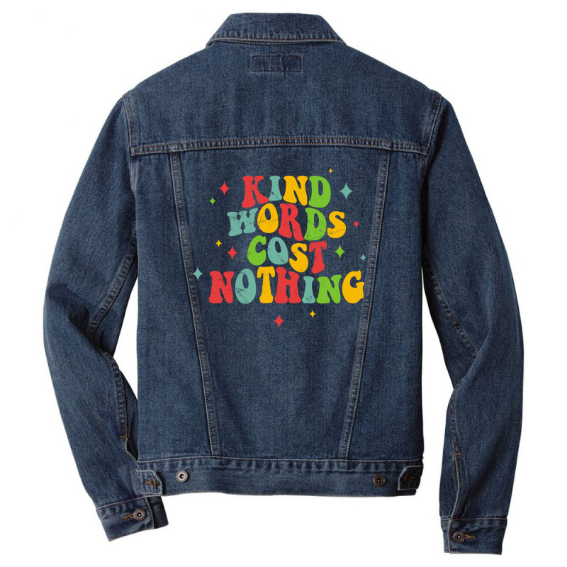 Kind Words Cost Nothing Men Denim Jacket | Artistshot