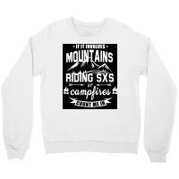 Mountains Riding Sxs Campfires Poster Blue Crewneck Sweatshirt | Artistshot