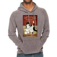 Cattitude Toilet Paper Remenber To Wipe Black Cat Poster Poster Funny Vintage Hoodie | Artistshot