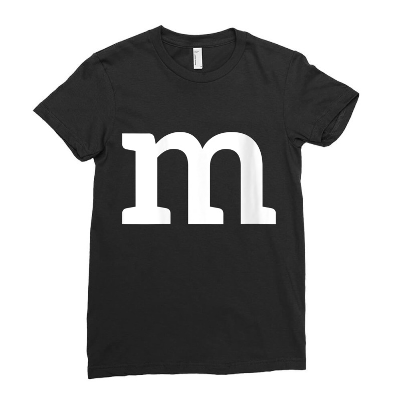 Womens Letter M Capital Alphabet Funny Halloween Costumes Group V-neck Ladies Fitted T-Shirt by SamuelTABraun | Artistshot