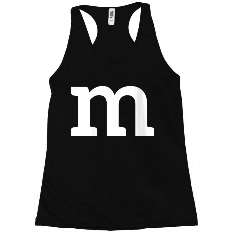 Womens Letter M Capital Alphabet Funny Halloween Costumes Group V-neck Racerback Tank by SamuelTABraun | Artistshot