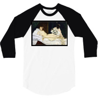 Olympia 1863 By Manet Poster 70s 3/4 Sleeve Shirt | Artistshot