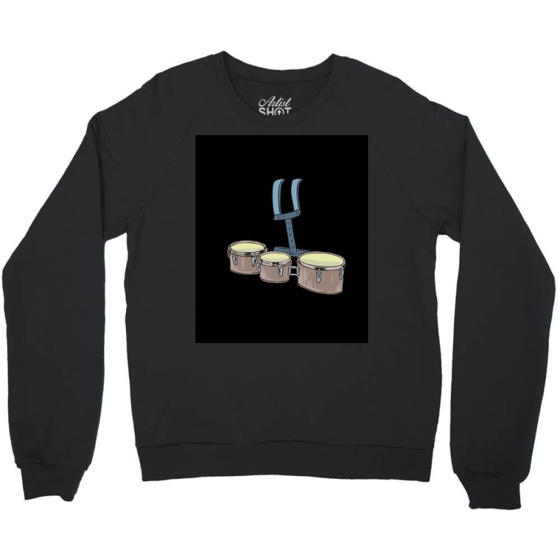 Marching Snare Drums With Harness Poster Crewneck Sweatshirt | Artistshot