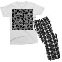 Cute Cat Pattern For Cat Lovers Poster Blue Men's T-shirt Pajama Set | Artistshot