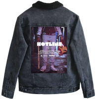 Hotline Miami Poster Unisex Sherpa-lined Denim Jacket | Artistshot