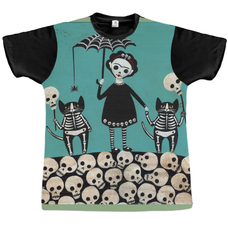 Day Of The Dead Poster Girl Graphic T-shirt by globossterkyc | Artistshot