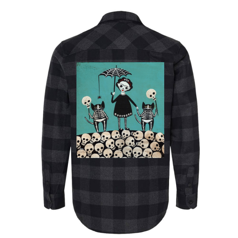 Day Of The Dead Poster Girl Flannel Shirt by globossterkyc | Artistshot