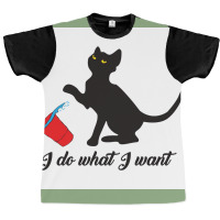 Do What I Want Cup Cute Cat Lovers Poster Hipster Graphic T-shirt | Artistshot