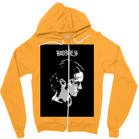 Cutout Bones Poster Girl Zipper Hoodie | Artistshot