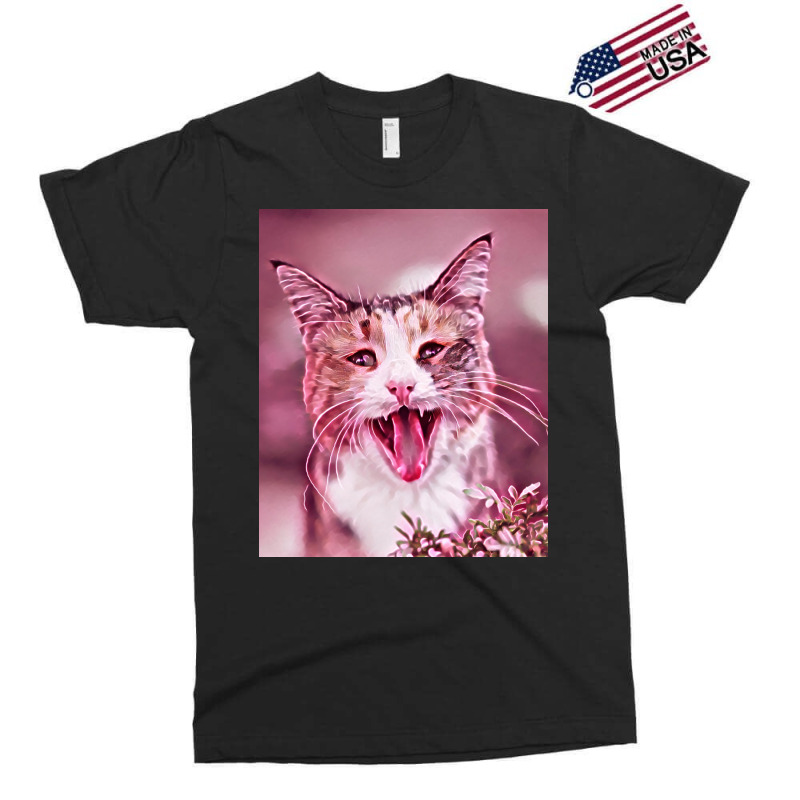 Funny Shocked Cat V3 Illustration Artwork Poster Red Exclusive T-shirt | Artistshot