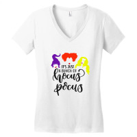 Its Just A Bunch Of Hocus Pocus  Women Halloween Sanderson Sisters Cas Women's V-neck T-shirt | Artistshot